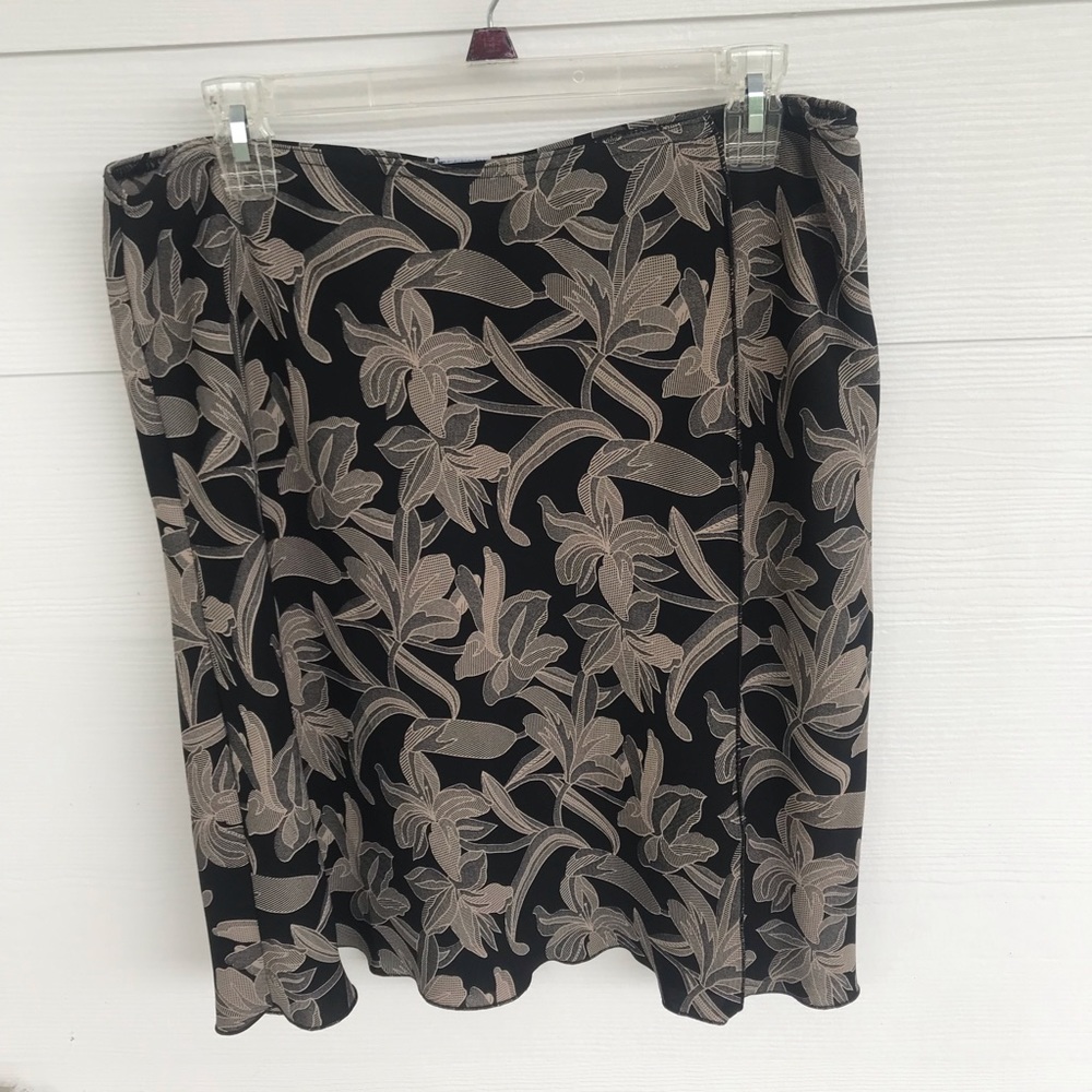 Black Floral Skirt